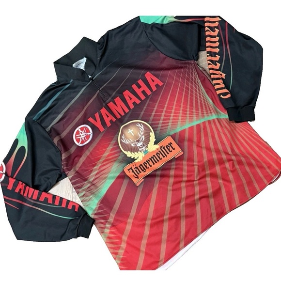 Gemini JAGERMEISTER JAGER YAMAHA 1/4 Zip FIshing Outdoor Shirt Jacket The Stag - Picture 2 of 8